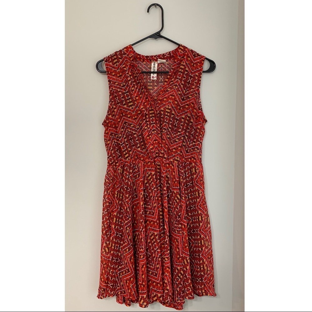 Red Print Dress